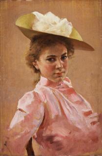Gunnar Berndtson - Elegant lady in pink