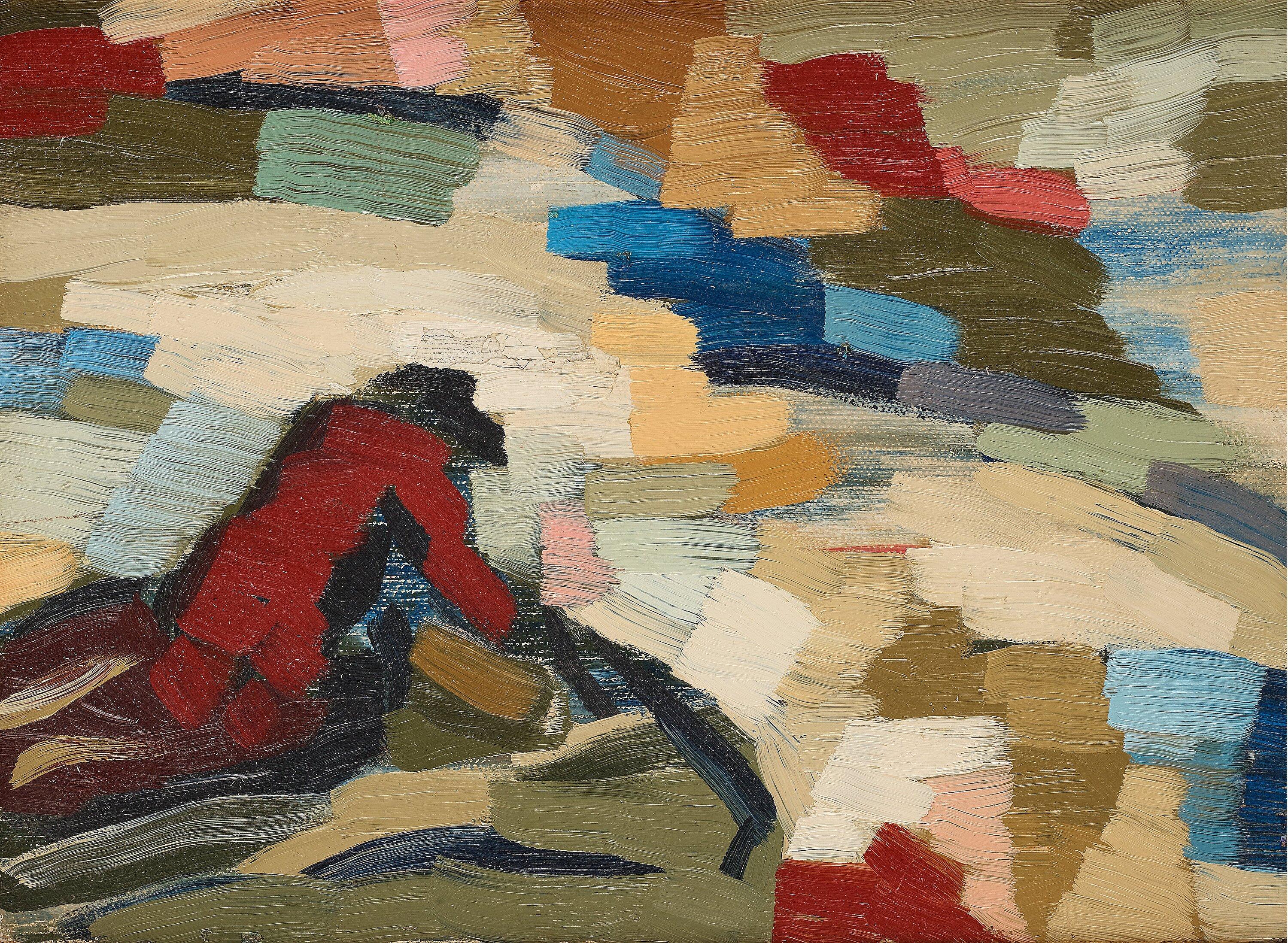 Gunnar Löberg - Figure in landscape