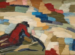 Gunnar Löberg - Figure in landscape