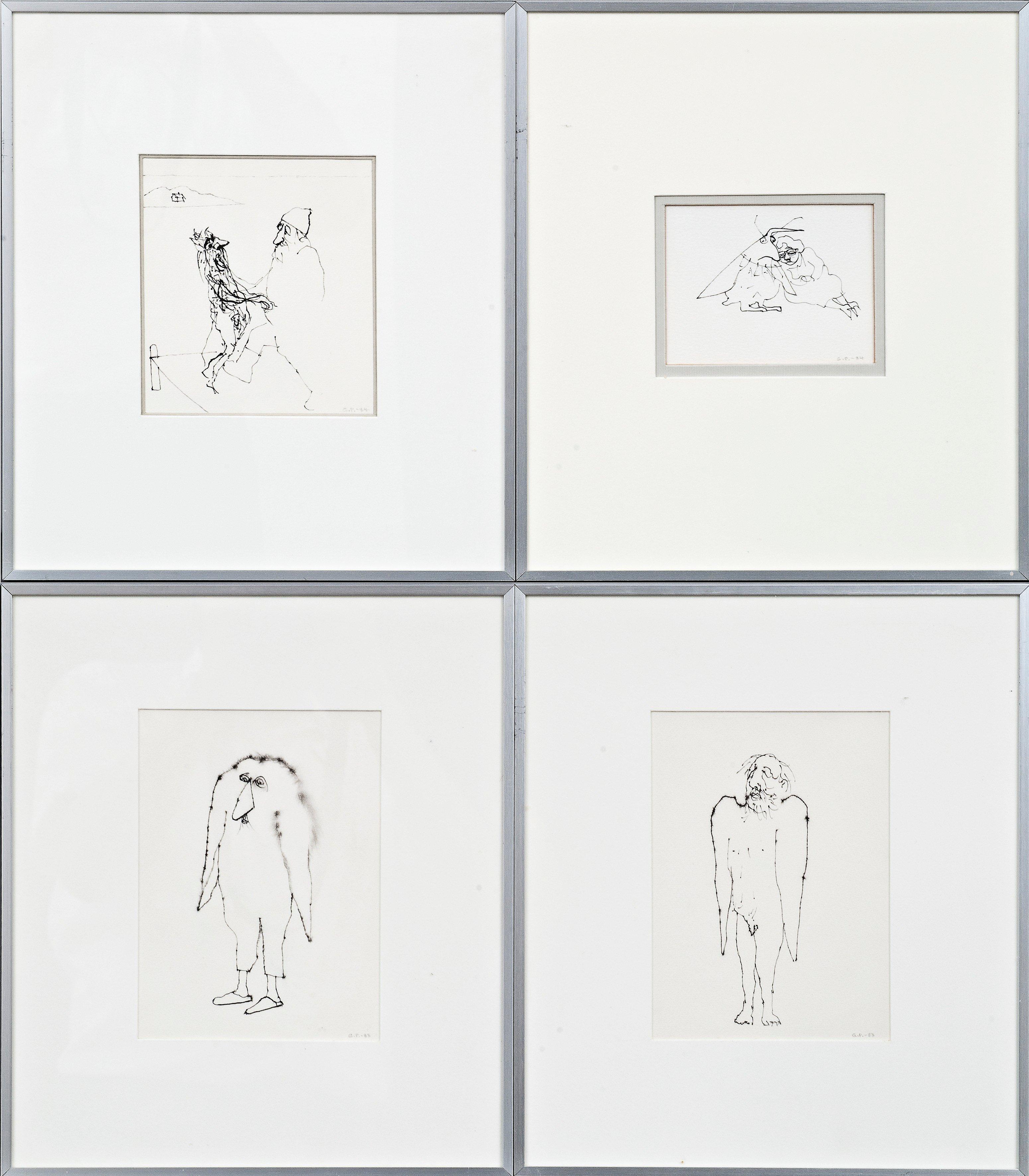 Gunnar Pohjola - Ink Drawings, 4 Pcs.
