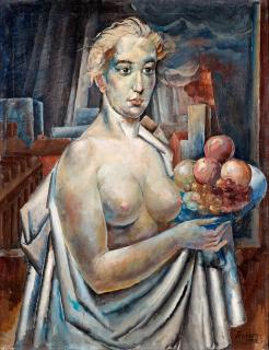 Gunnar Torhamn - Model with fruit bowl