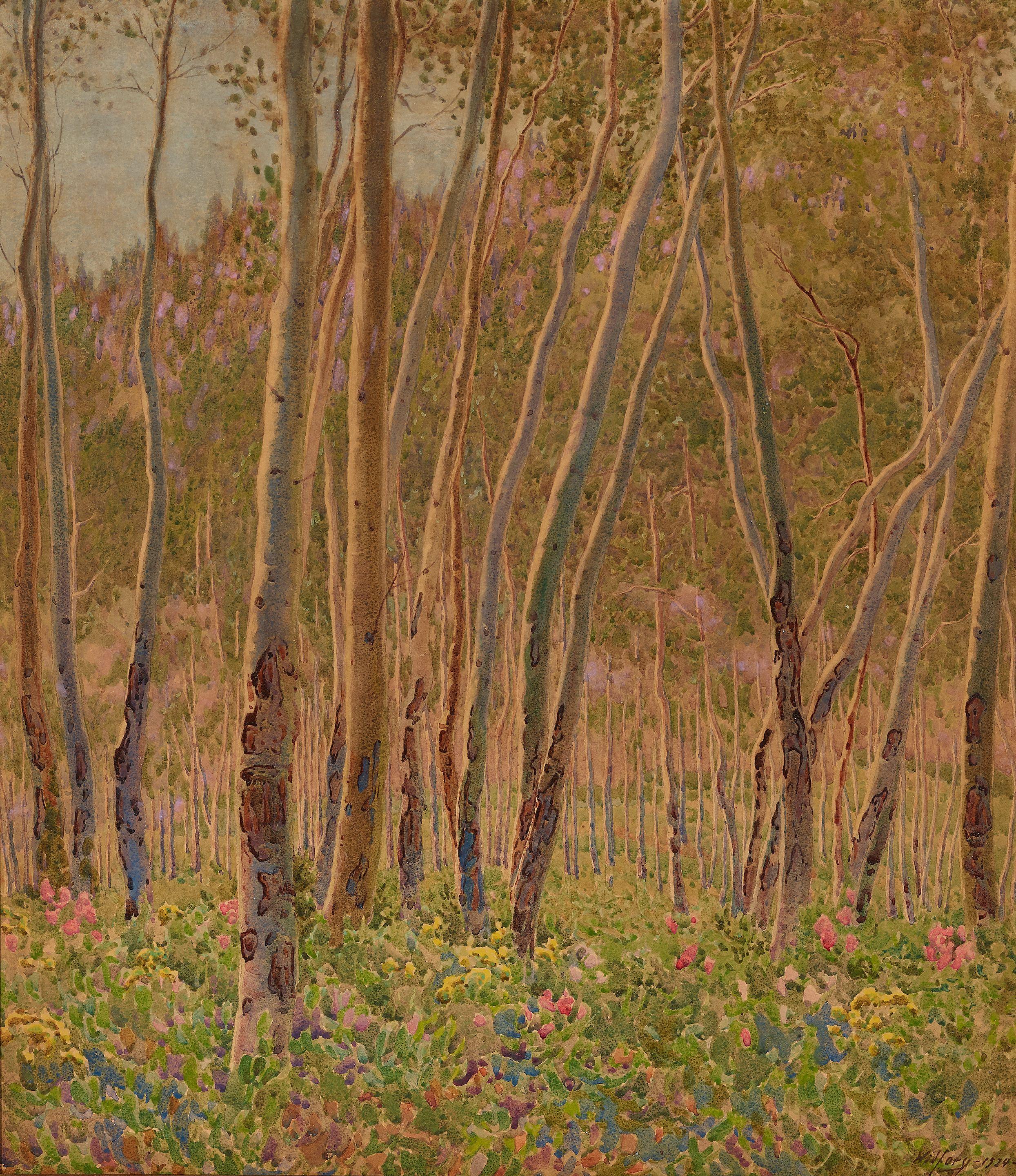 Gunnar Widforss - Aspens and wildflowers