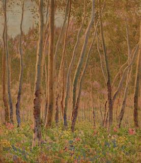 Gunnar Widforss - Aspens and wildflowers