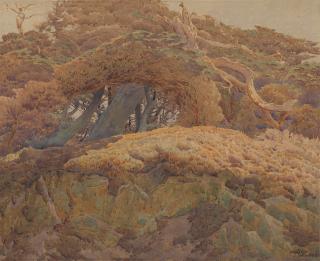 Gunnar Widforss - Cypress Trees, Point Lobos, Carmel