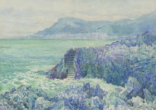 Gunnar Widforss - Des Rochers Sur Une Plage de la Côte D\'Azur