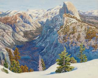 Gunnar Widforss - Half Dome from Glacier Point, Yosemite Valley