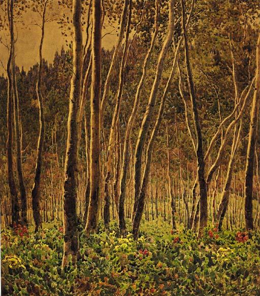 Gunnar Widforss - Sunlit Birches