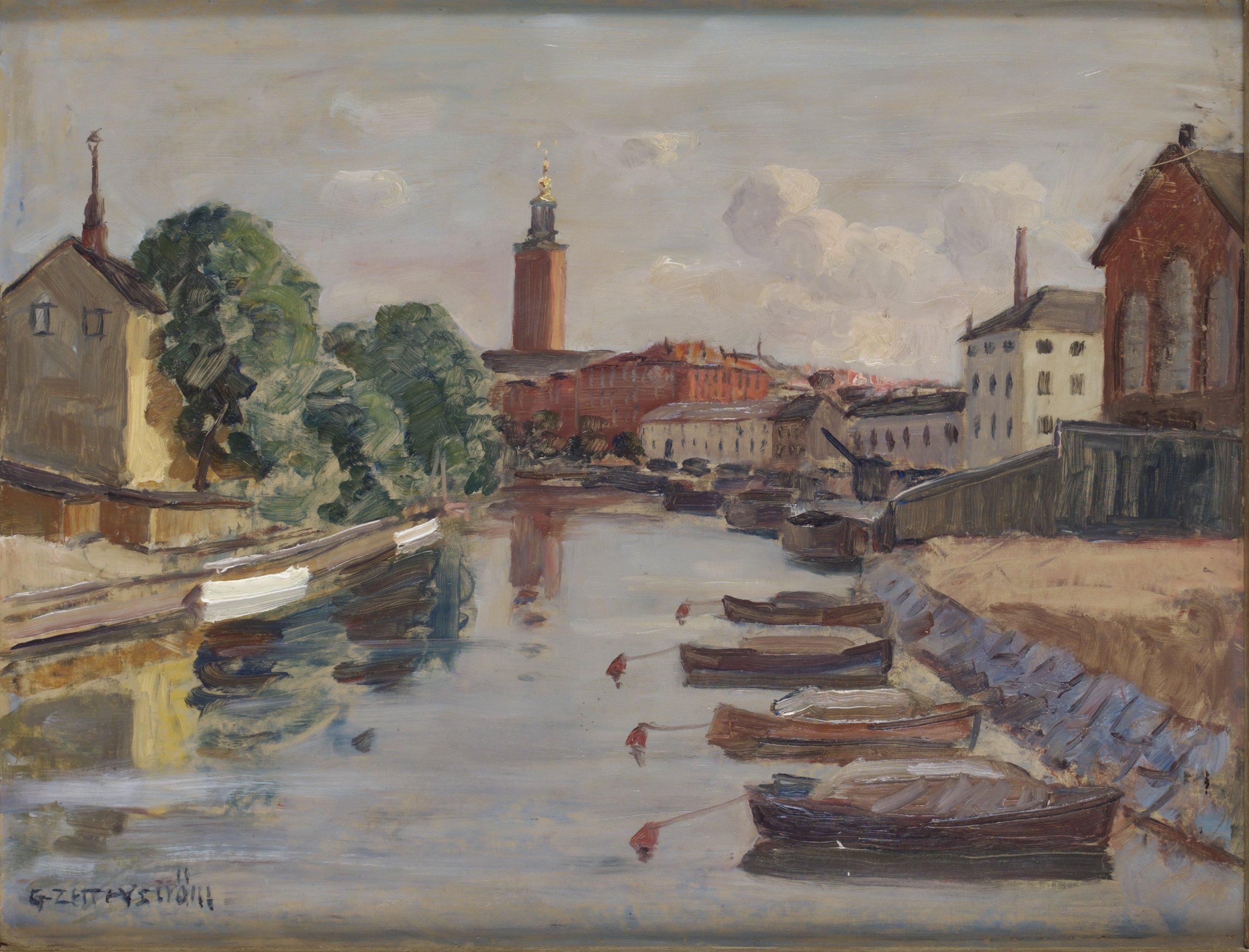 Gunnar Zetterström - Vy över stadshuset