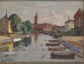 Gunnar Zetterström - Vy över stadshuset