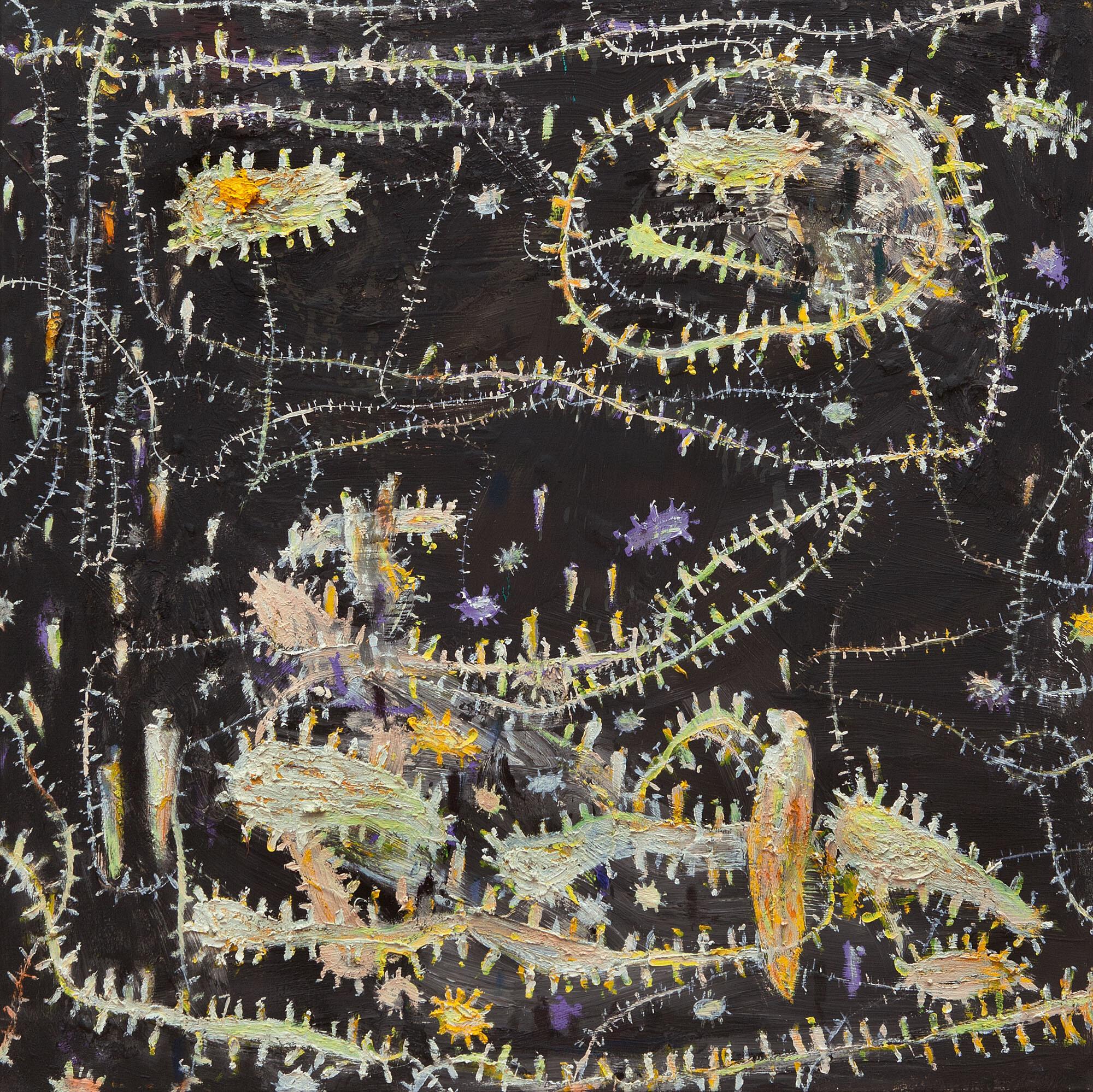 Gunter Damisch - Ohne Titel (Nachtwegleuchten).