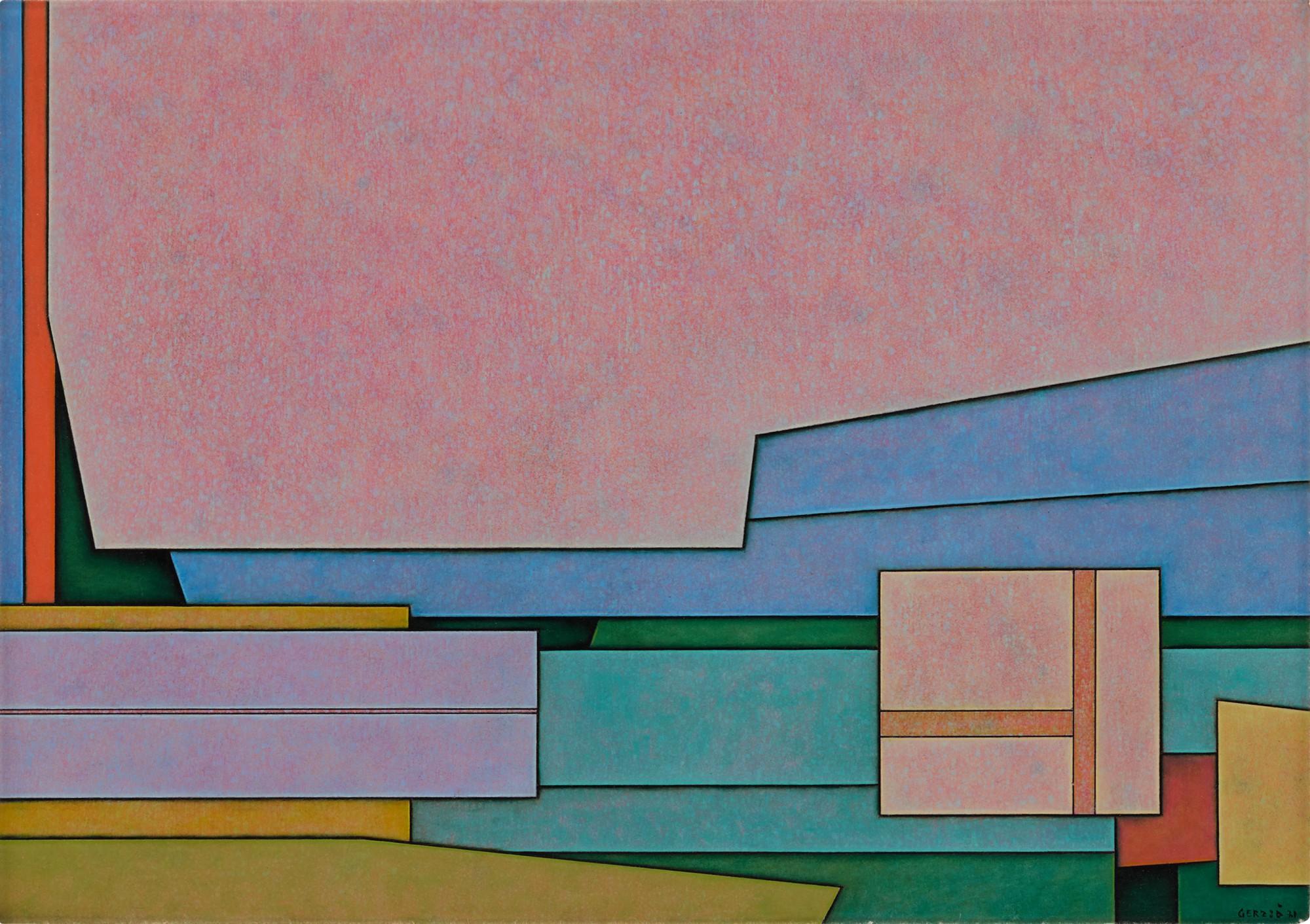 Gunther Gerzso - Azul-amarillo-verde