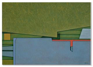 Gunther Gerzso - Azul-Verde-Rojo