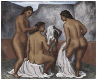 Gunther Gerzso - Four Bathers