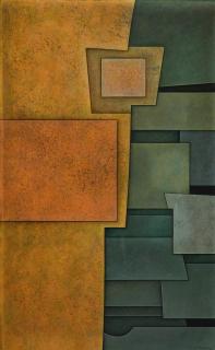 Gunther Gerzso - Naranja-Verde