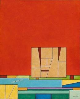 Gunther Gerzso - Paisaje Rojo-Azul