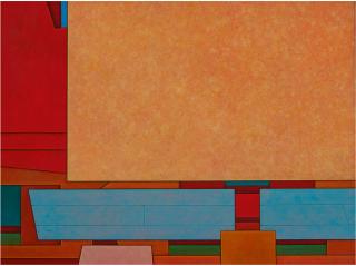 Gunther Gerzso - Rojo-Azul-Ocre