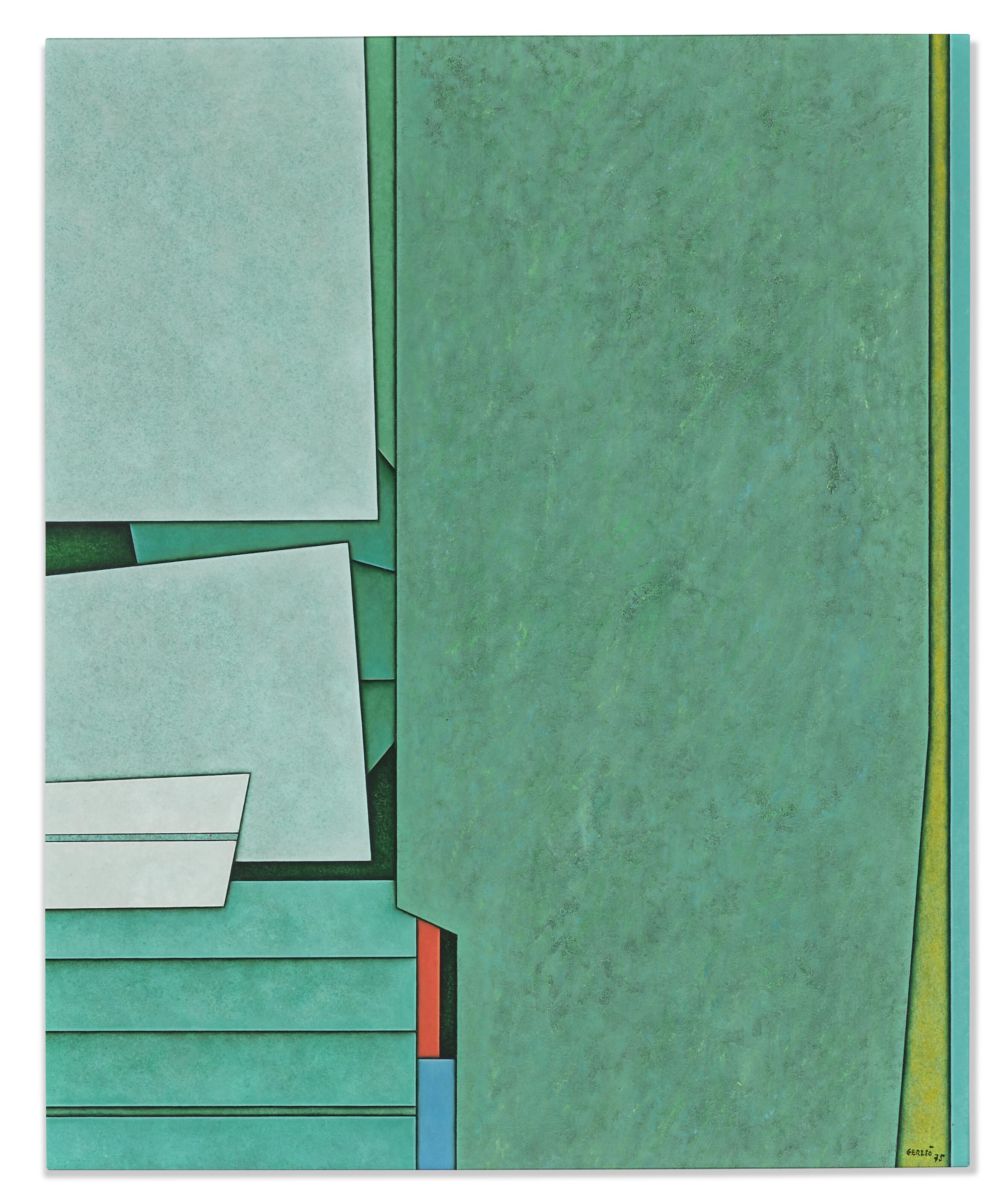 Gunther Gerzso - Verde-azul-blanco-rojo