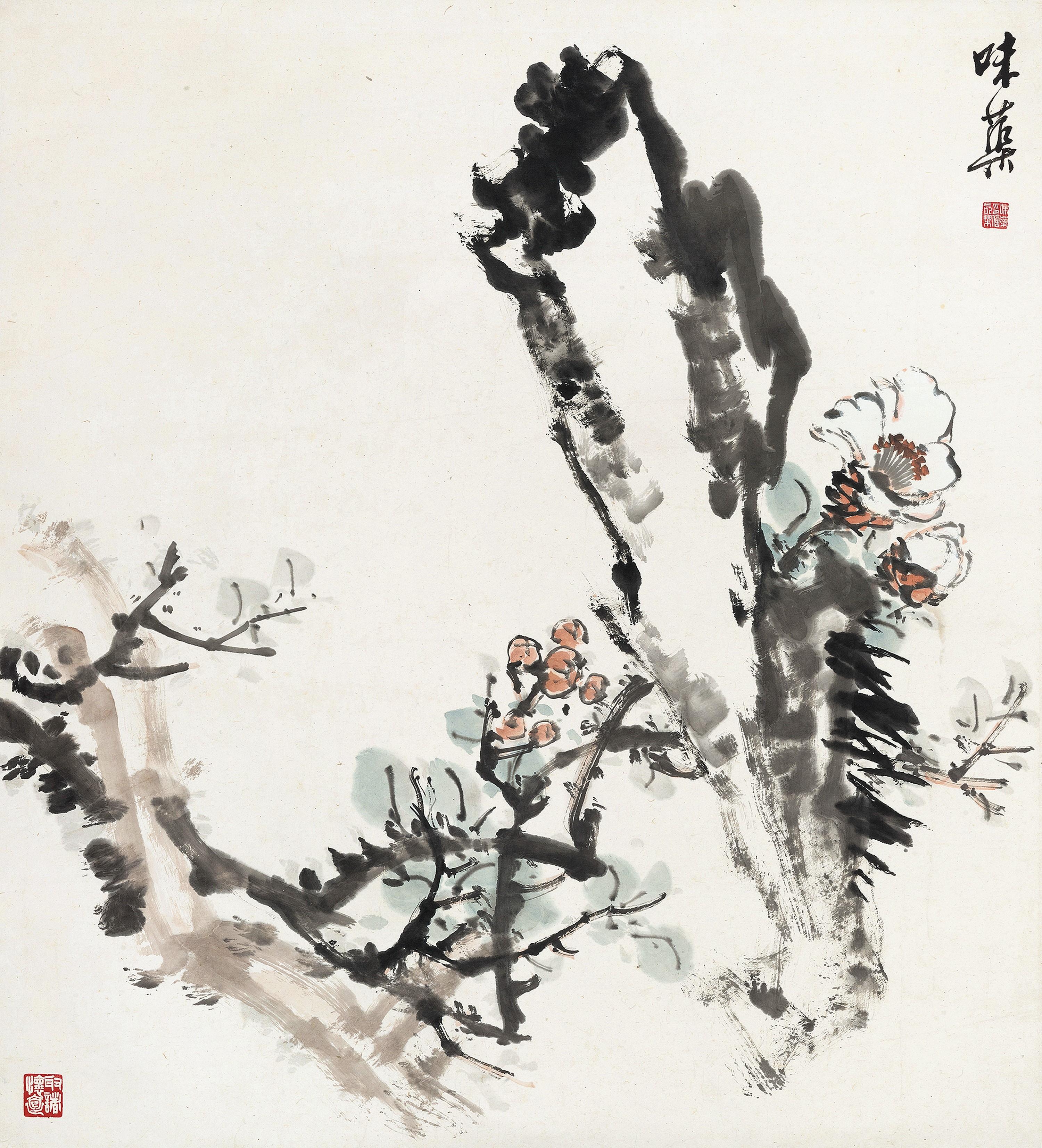 Guo Weiqu - Flowers And Rocks