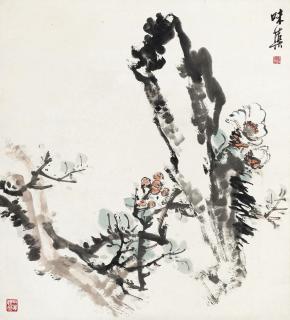 Guo Weiqu - Flowers And Rocks