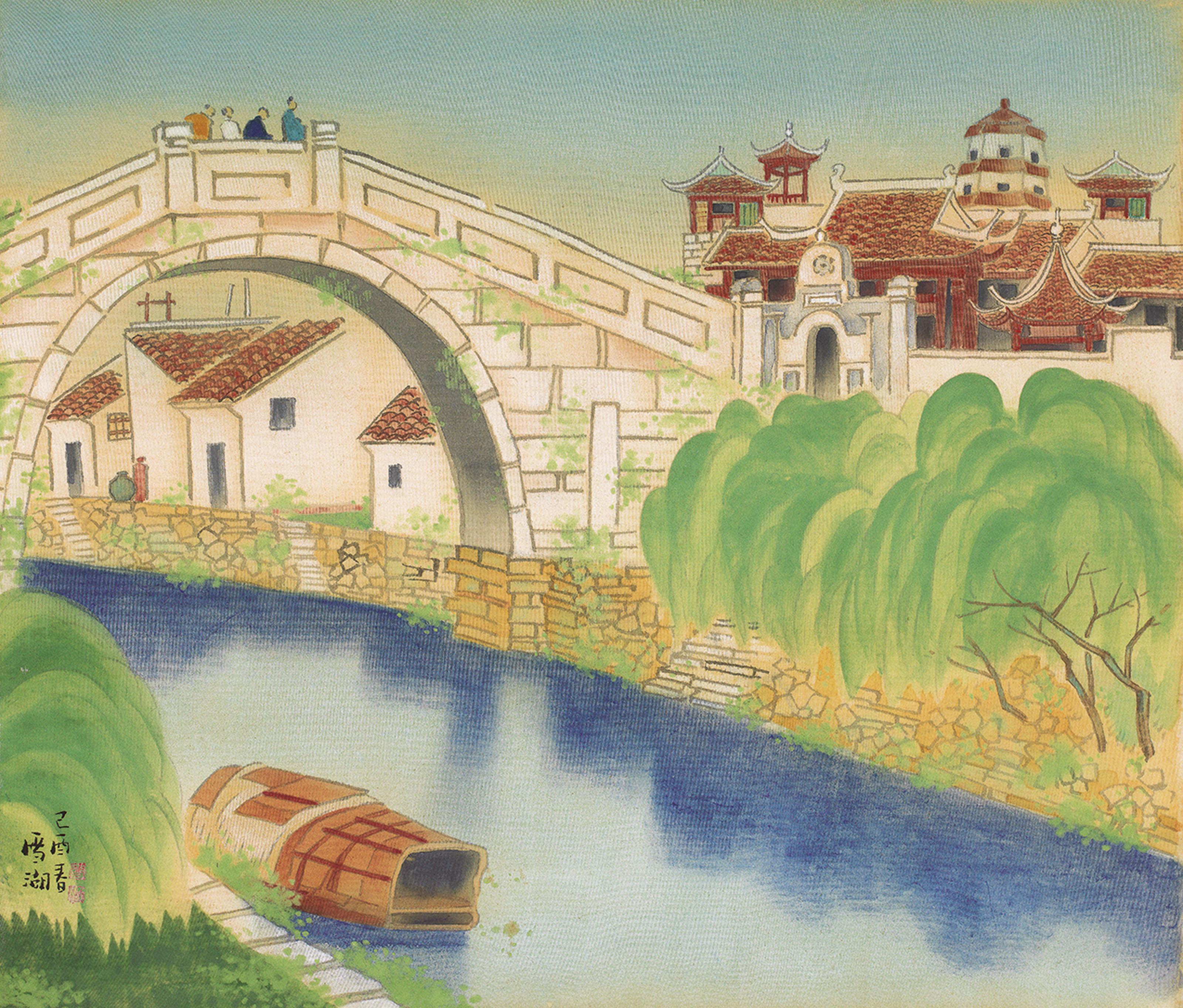 Guo Xuehu - Riverside Scenery in Spring