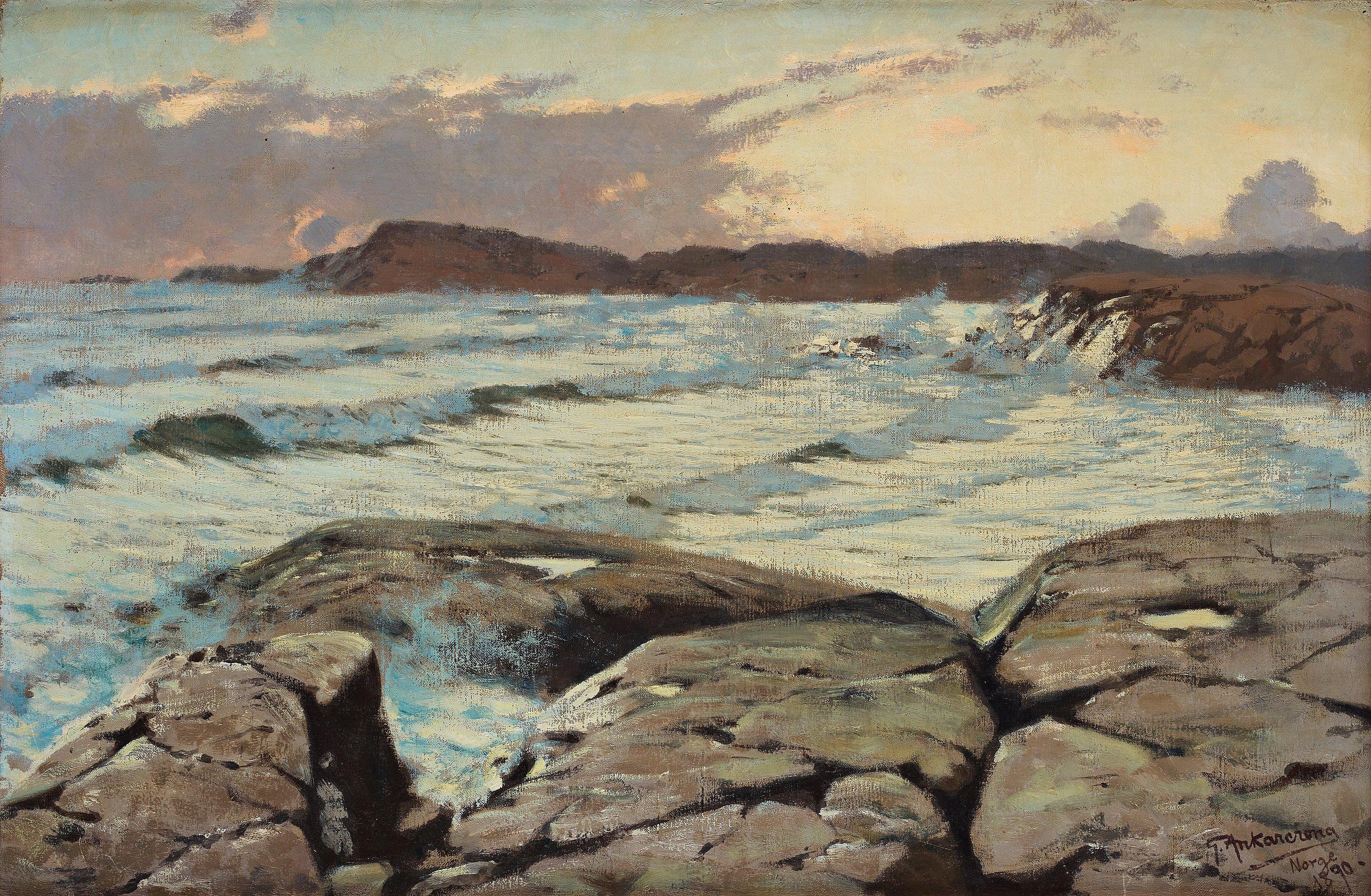 Gustaf Ankarcrona - Coastal scene from Norway