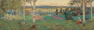 Gustaf Ankarcrona - Summer landscape from Dalarna