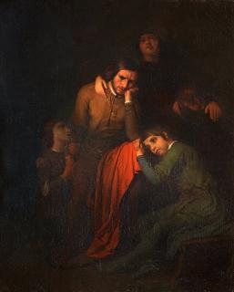 Gustaf Brusewitz - Ugolino with his children and grandchildren in hunger tower