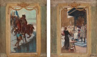 Gustaf Cederström - Sketches for monumental paintings in the staircase of the House of Nobility, Stockholm