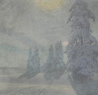 Gustaf Edolf Fjaestad - Winter Landscape