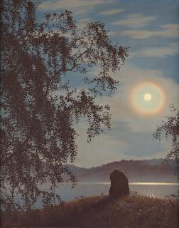 Gustaf Fjaestad - Moon reflecting on water, scene from Lidingö on the outskirts of Stockholm)