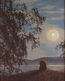Gustaf Fjaestad - Moonlight over Engelbrektsholmen