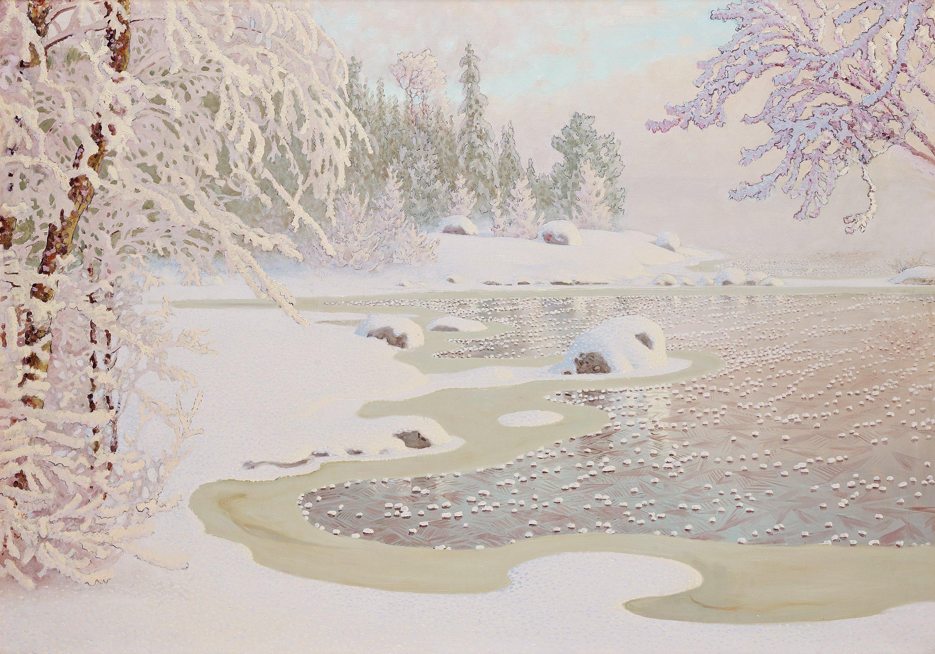 Gustaf Fjaestad - Winter landscape