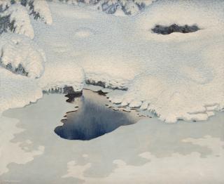 Gustaf Fjaestad - Winter landscape