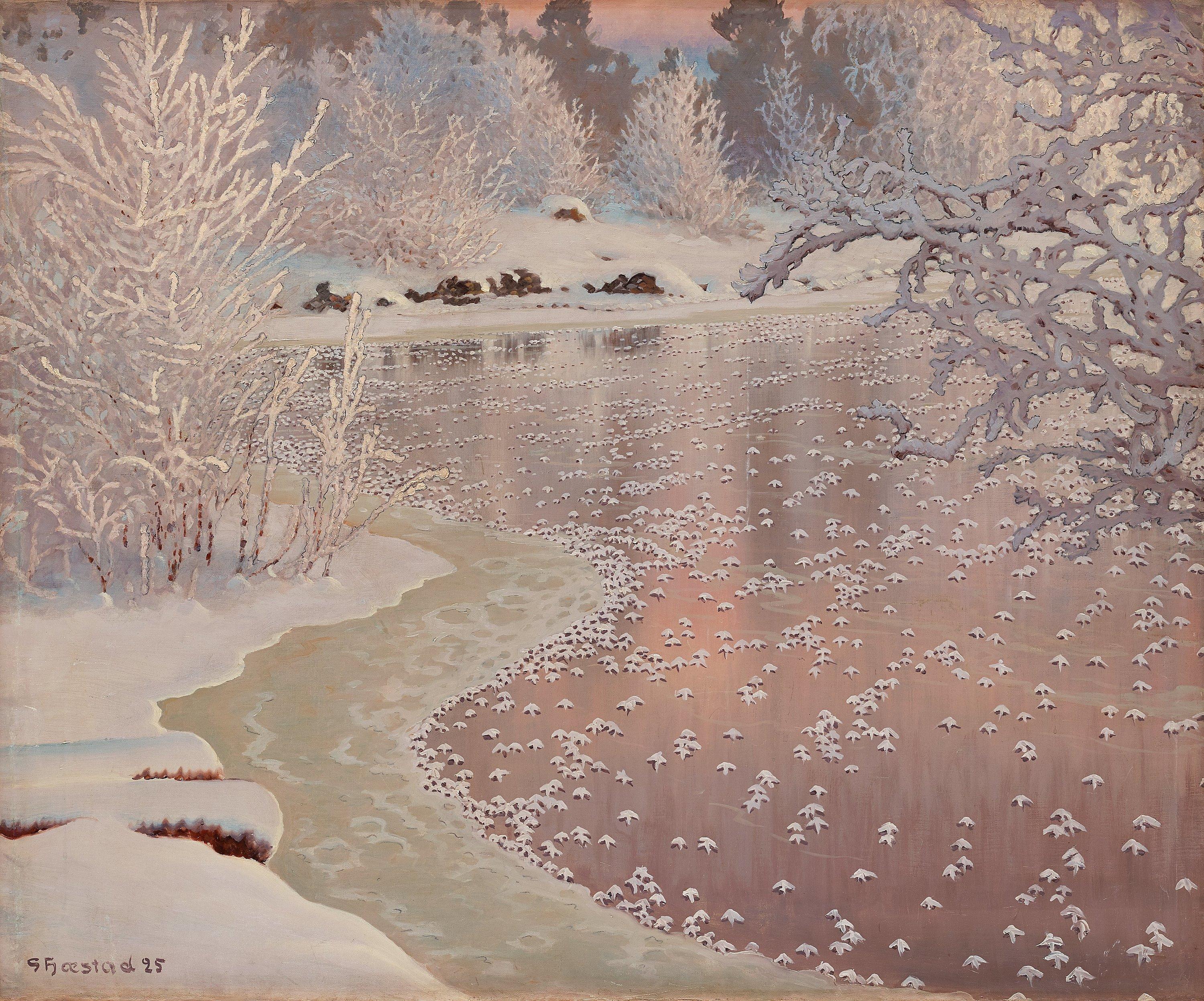 Gustaf Fjaestad - Winter landscape