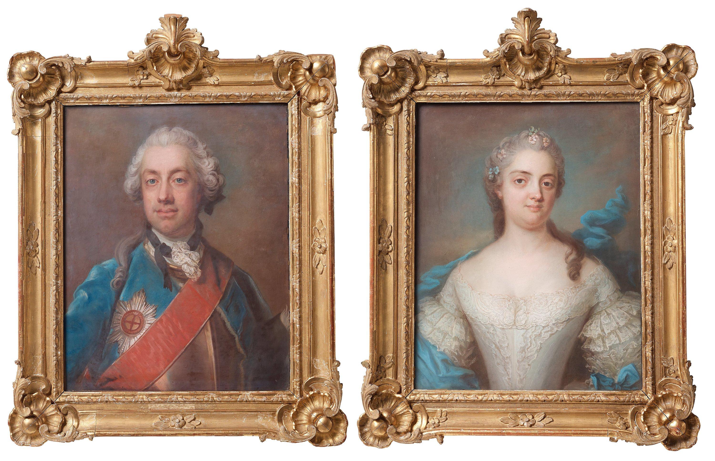 Gustaf Lundberg - Carl-Gustaf von Liewen (1722-1770) and his wife Ulrica Eleonora Ribbing (1723-1787).