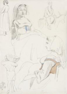 Gustaf Wilhelm Palm - Studieblad från Italien