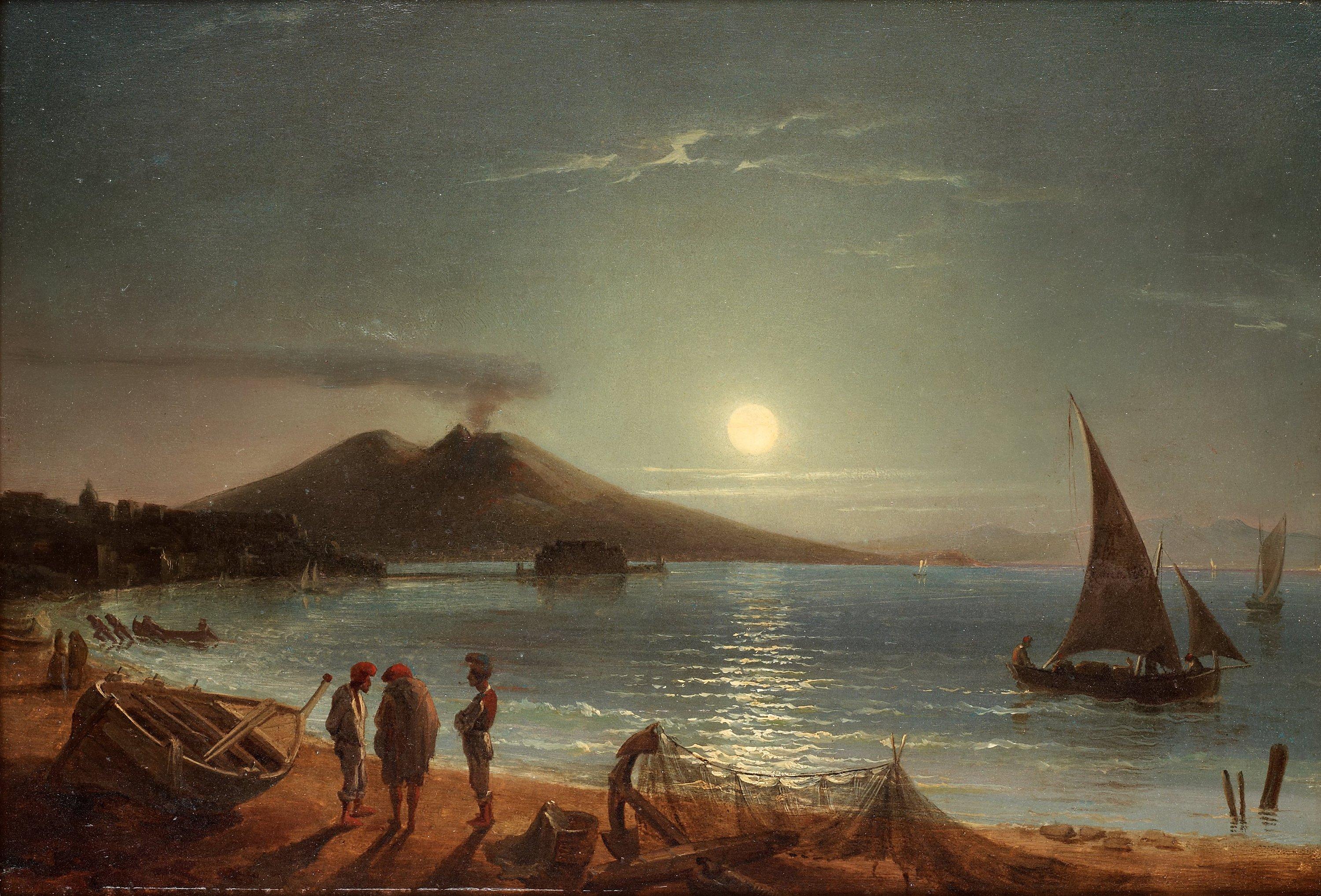Gustaf Wilhelm Palm - Vesuvius in moonshine
