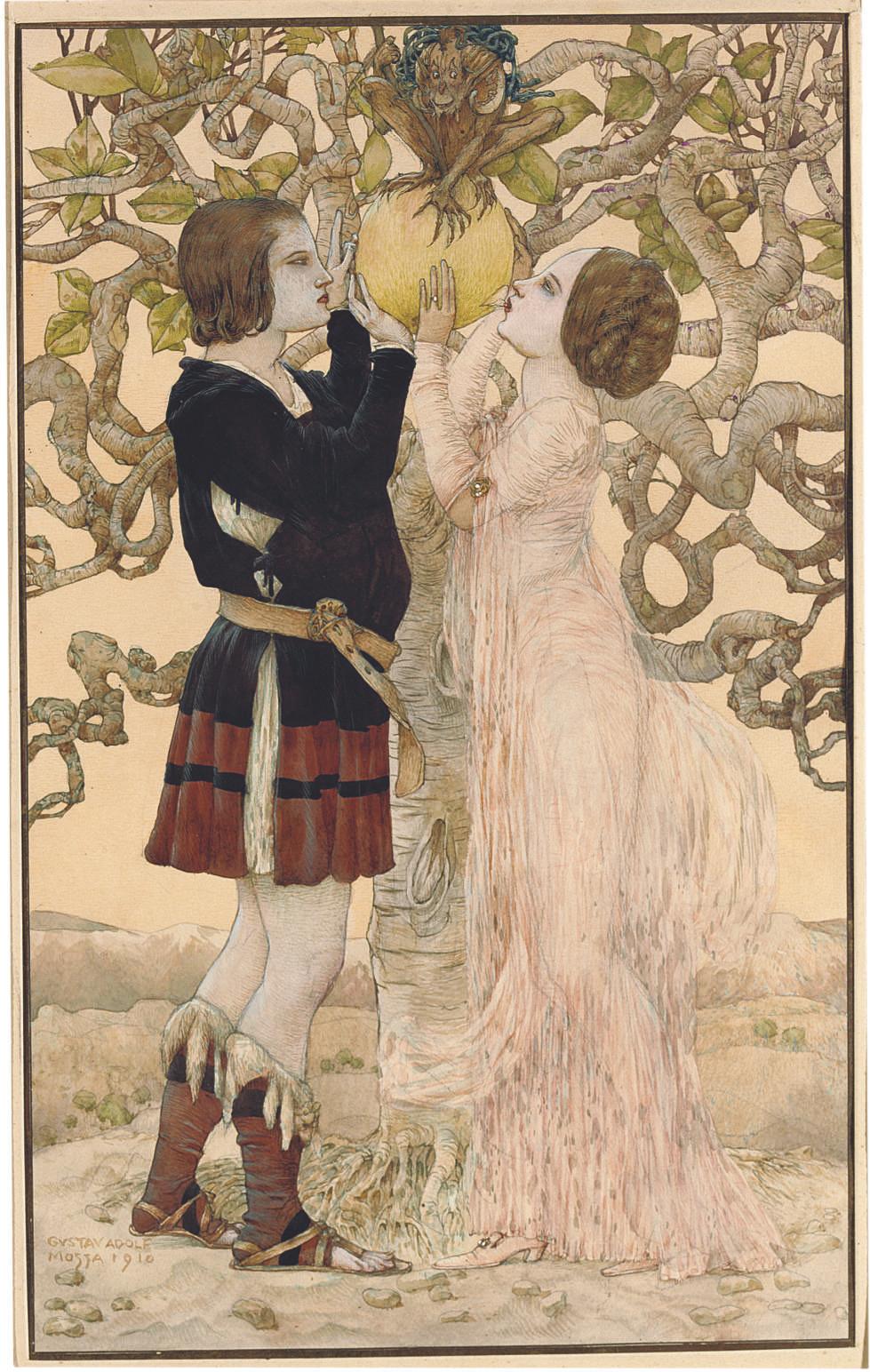 Gustav Adolf Mossa - Adam and Eve
