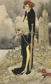 Gustav Adolf Mossa - Hamlet et le Crâne