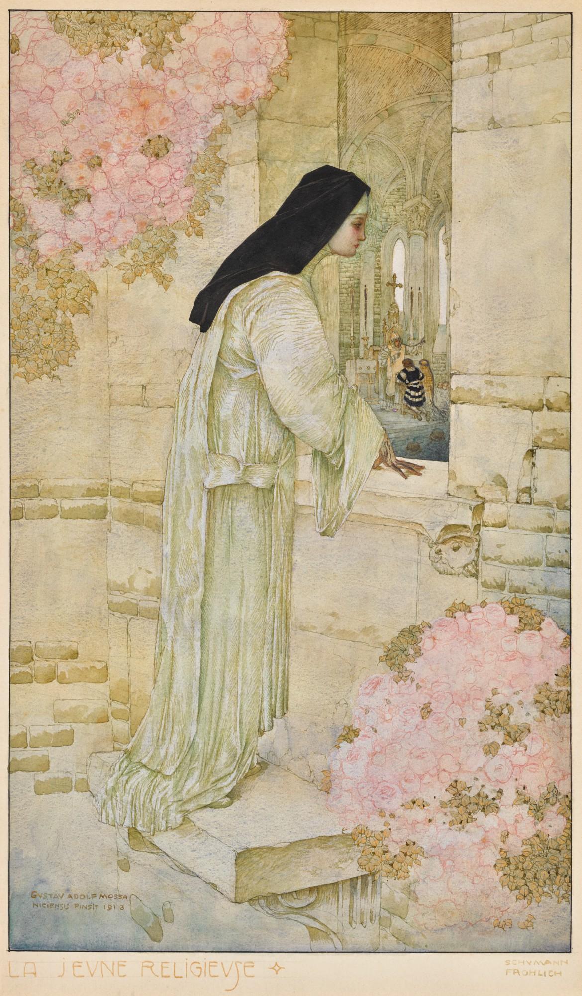 Gustav Adolf Mossa - La Jeune Religieuse