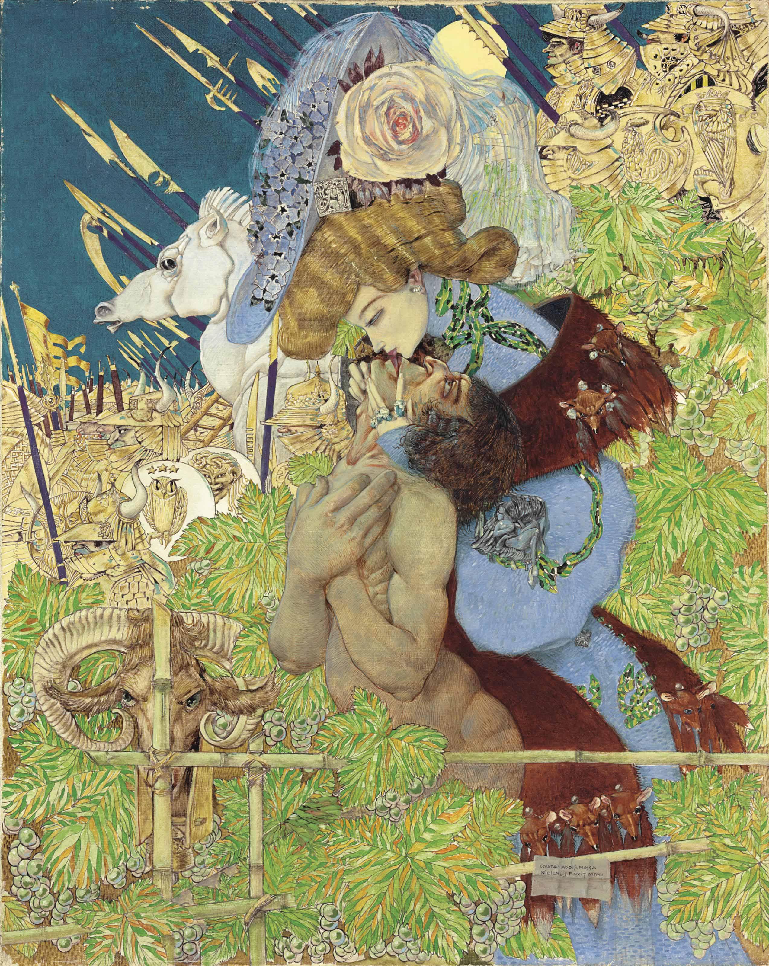 Gustav Adolf Mossa - Le Baiser D\'Hélène