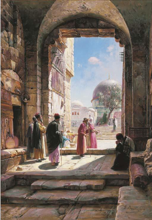 Gustav Bauernfeind - Entrance to the Temple Mount in Jerusalem