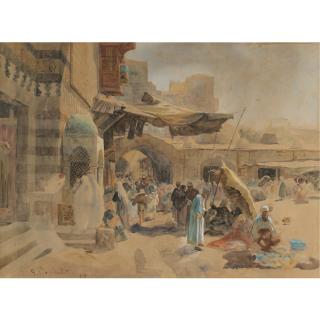 Gustav Bauernfeind - German Strassenszene In Jaffa (Street Scene In Jaffa)