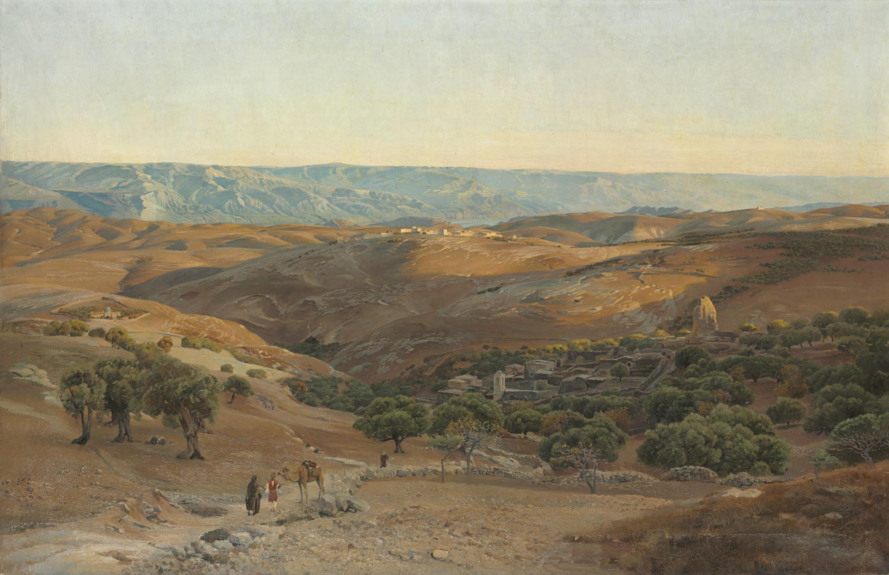 Gustav Bauernfeind - The Mountains of Maob seen from Bethany
