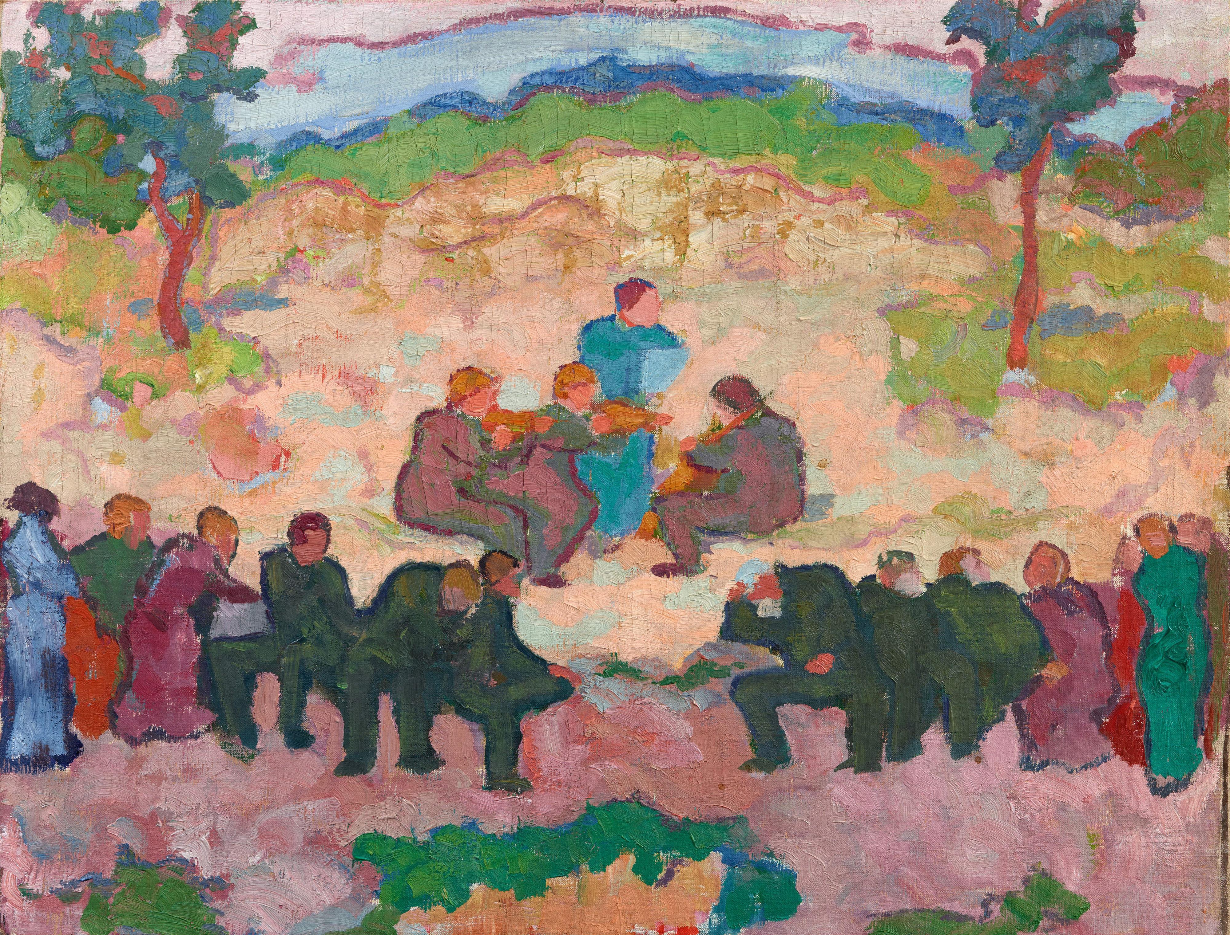 Gustav Gildemeister - Landleute mit Musikanten