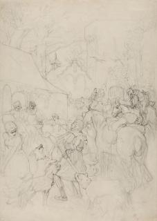 Gustav Heinrich Naeke - Der Harfner.