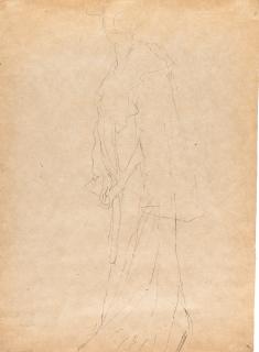 Gustav Klimt - Bildnis Adele Bloch-Bauer stehend nach links