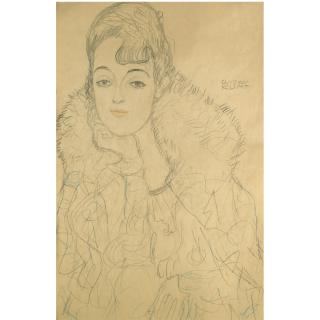 Gustav Klimt - Brustbild Einer Dame Von Vorne (Portrait Of A Lady, Frontal View)