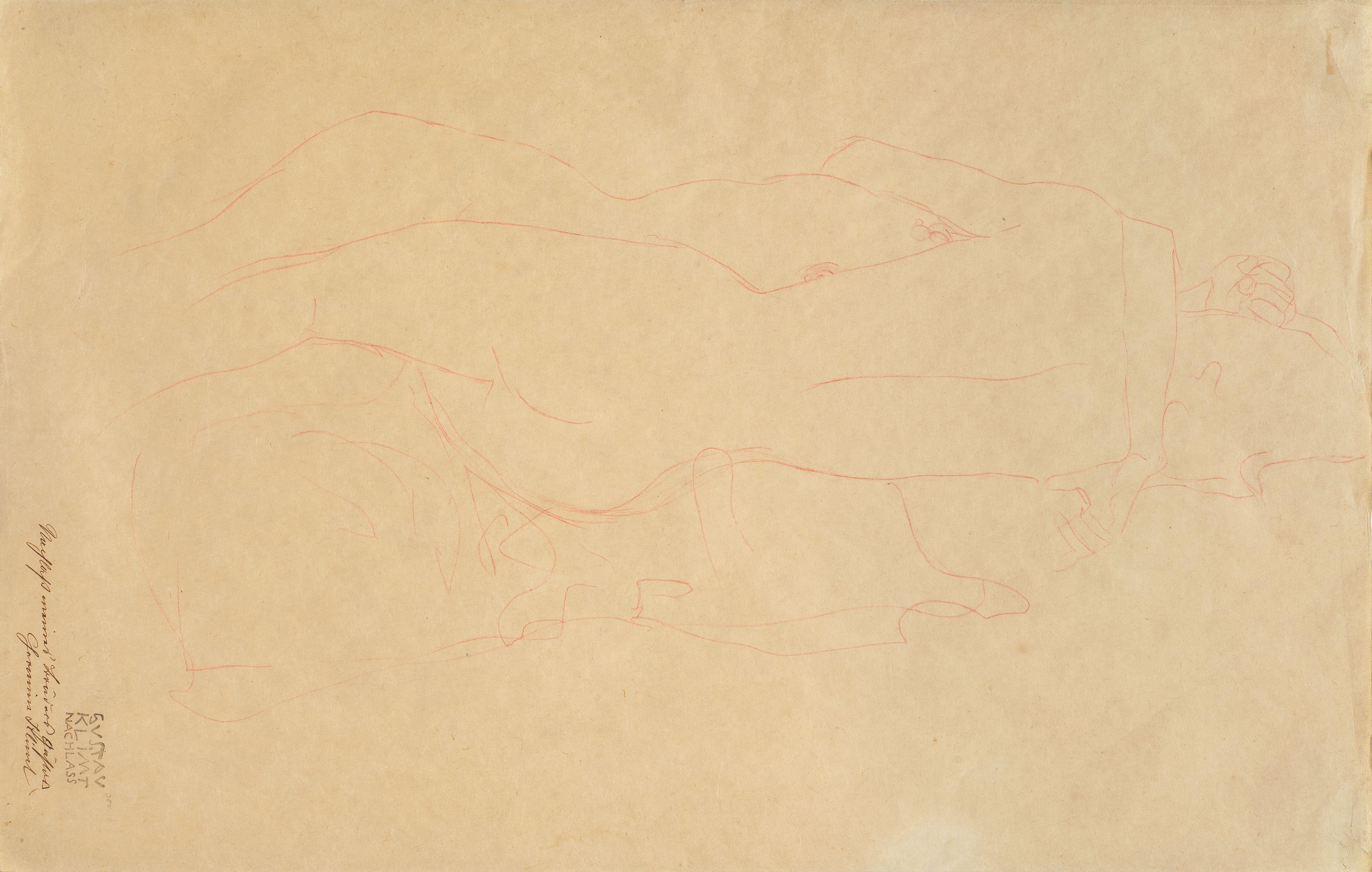 Gustav Klimt - Freundinnen in Umarmung