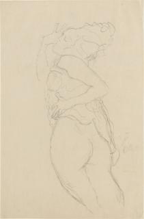 Gustav Klimt - Halbakt Einer Nach Links Stehenden Frau (Standing Semi-Nude To The Left)